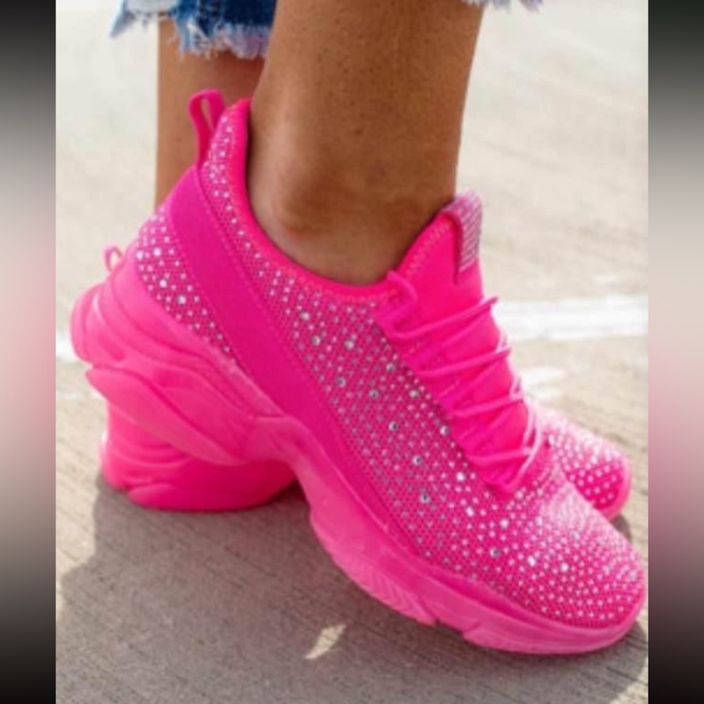 NWT SFC Hot Pink sparkly tennis shoes (like Steve Madden)